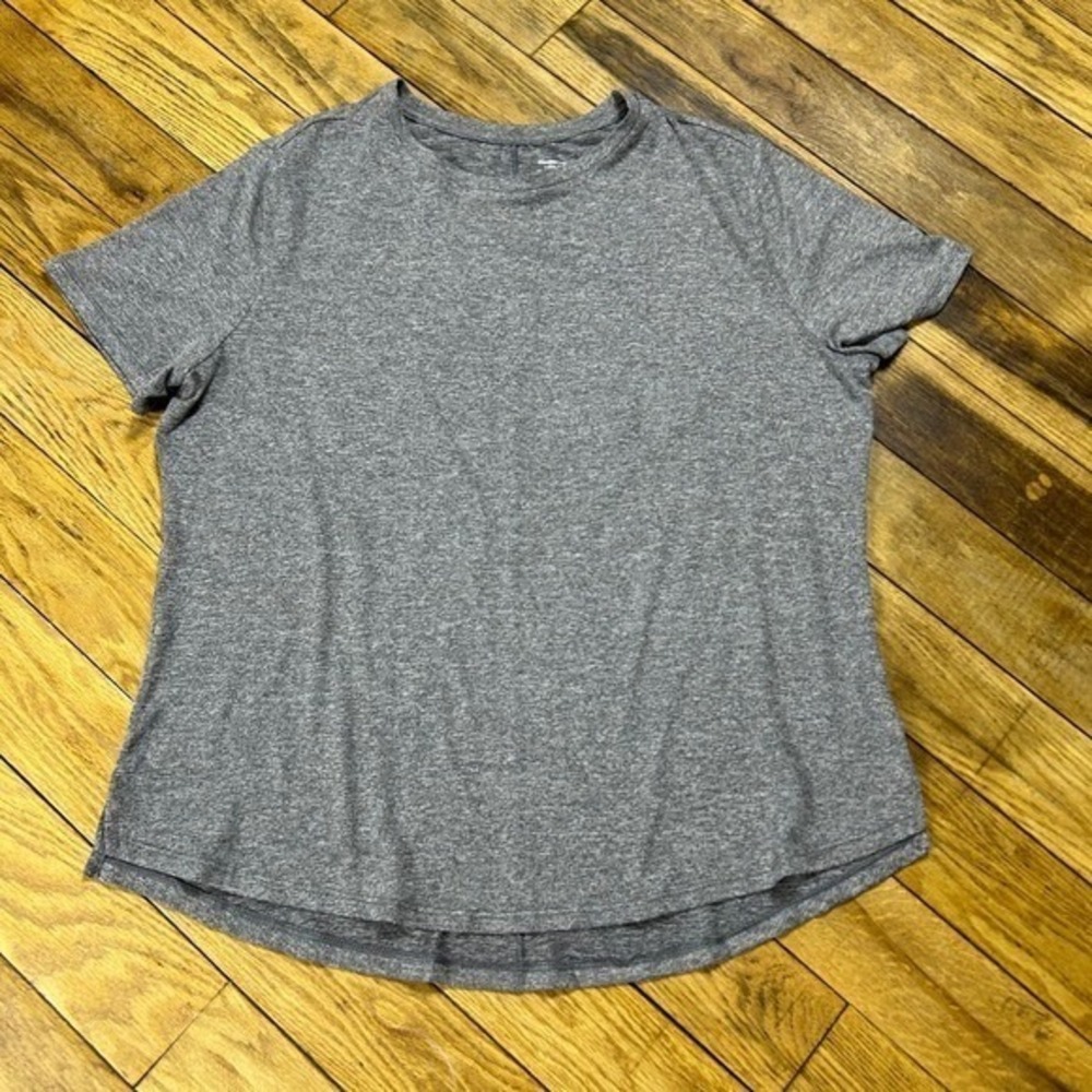 Members Mark Ladies Active Short Sleeve Tee Heather Grey Size‎ L Athletic Top